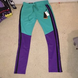 Horton nets blue purple and black track pants